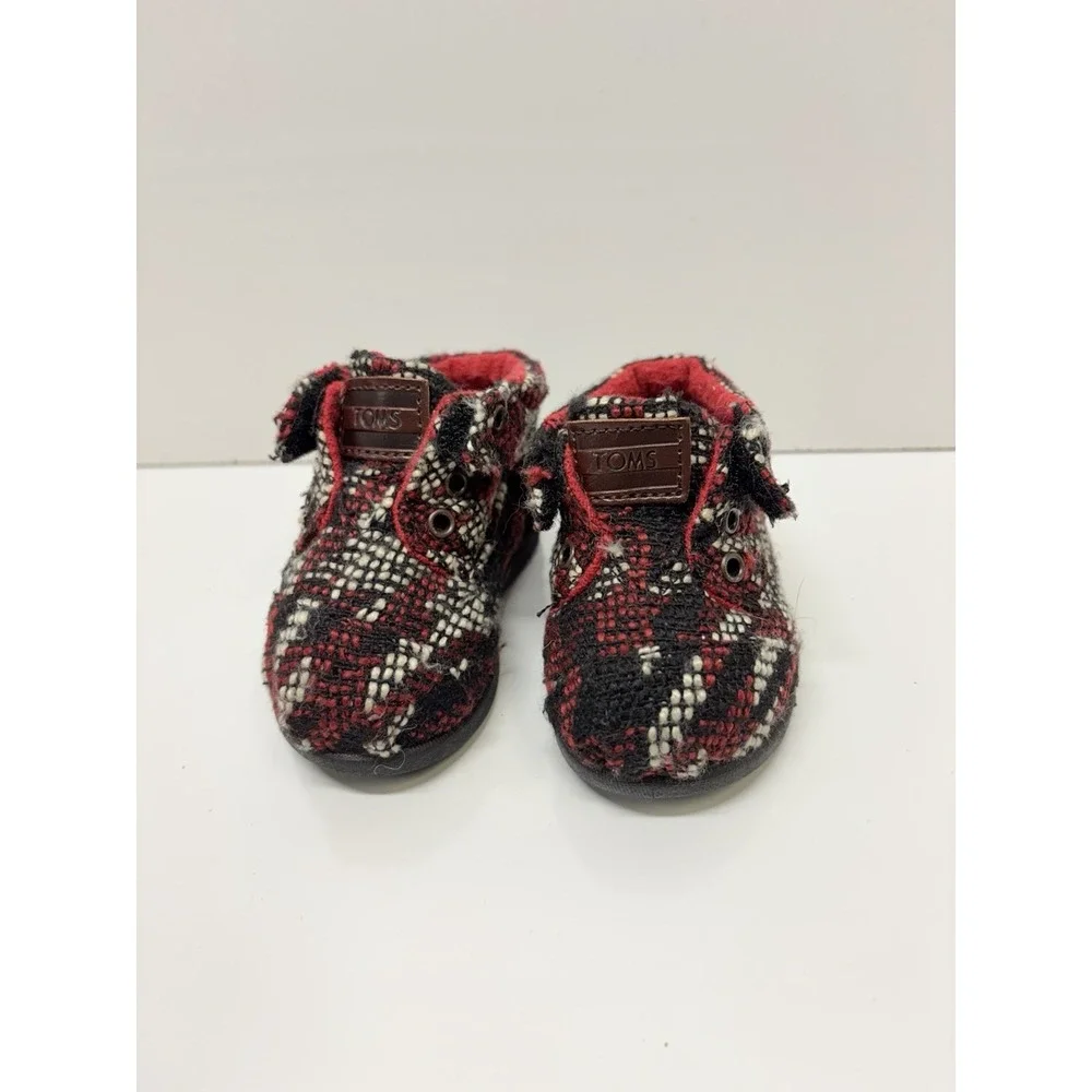 TOMS‎ Shoes Kids 2T Black, Red, White Slip On For Infants